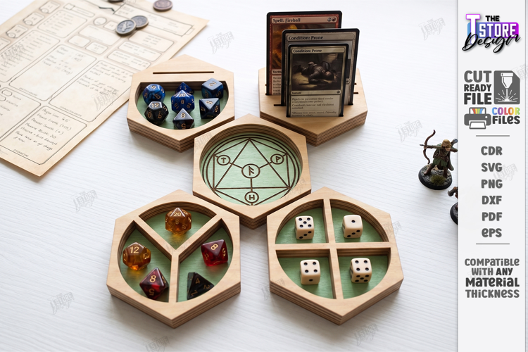 Tabletop Gaming Dice Tray Laser Cut | Board Game | RPG Games