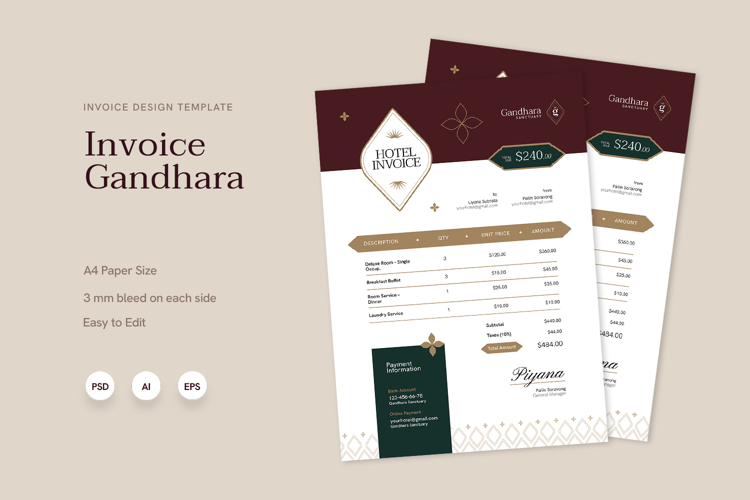 Gandhara Sanctuary - Invoice Template