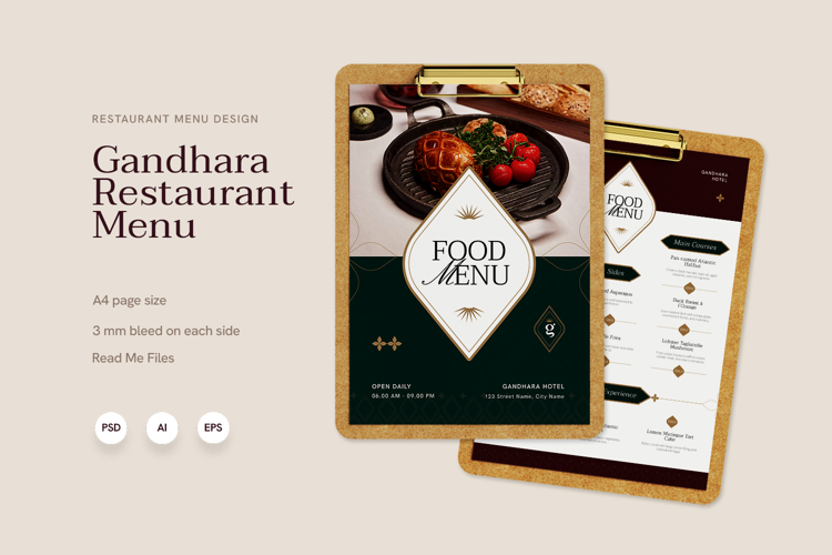 Gandhara Sanctuary - Restaurant Menu