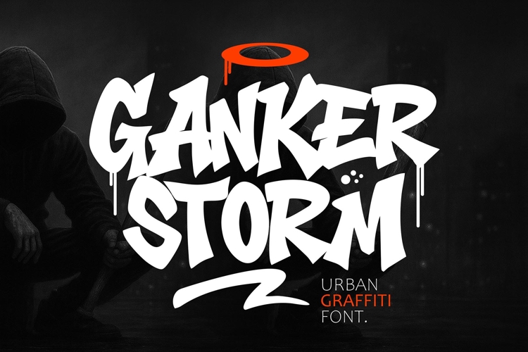 Ganker Storm - Simple Graffiti Font with Swash
