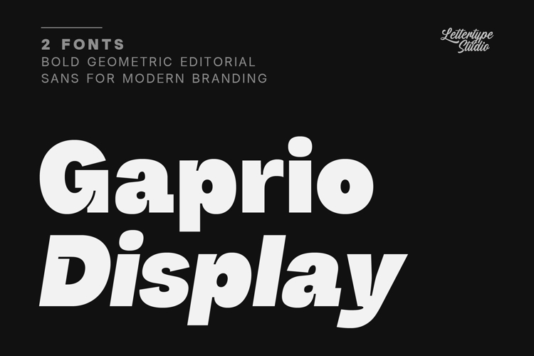 Gaprio Display a Bold Branding Sans Serif