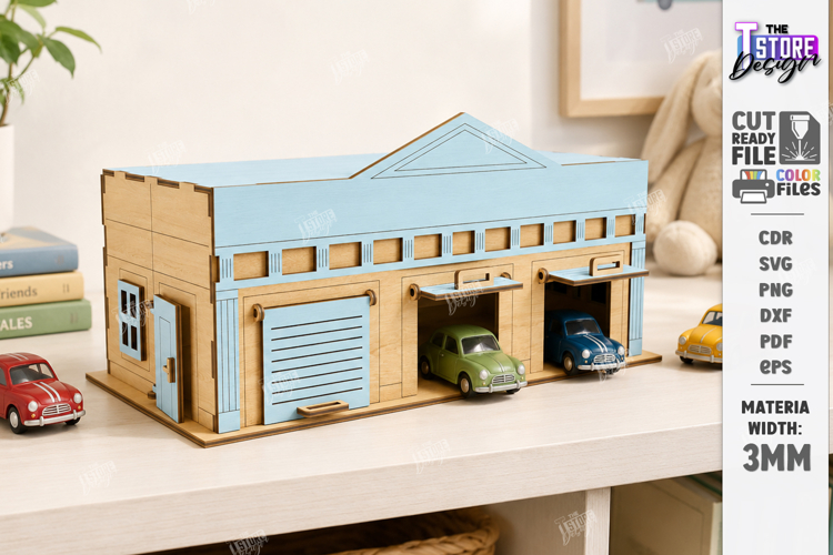 Toy Car Garage Parking Laser Cut | Kids Laser | Kids Room