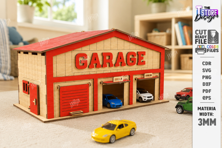 Toy Car Garage Parking Laser Cut | Kids Laser | Kids Room