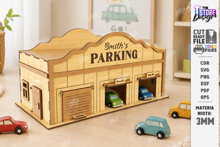 Toy Car Garage Parking Laser Cut | Kids Laser | Kids Room