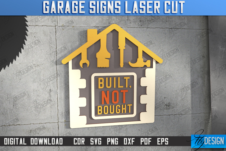 Garage Sign Laser Cut | Mechanic Wall Sign | Man Cave | CNC