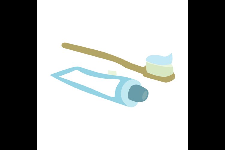 toothpaste and toothbrushes vector illustration