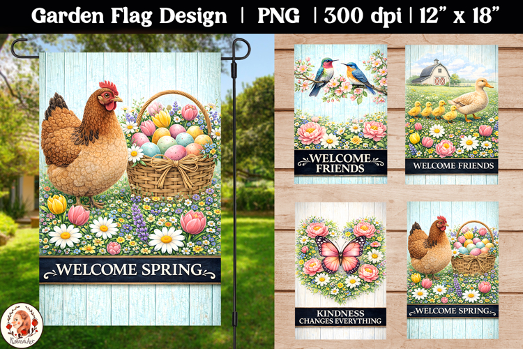 Spring Welcome Farm Garden Flag