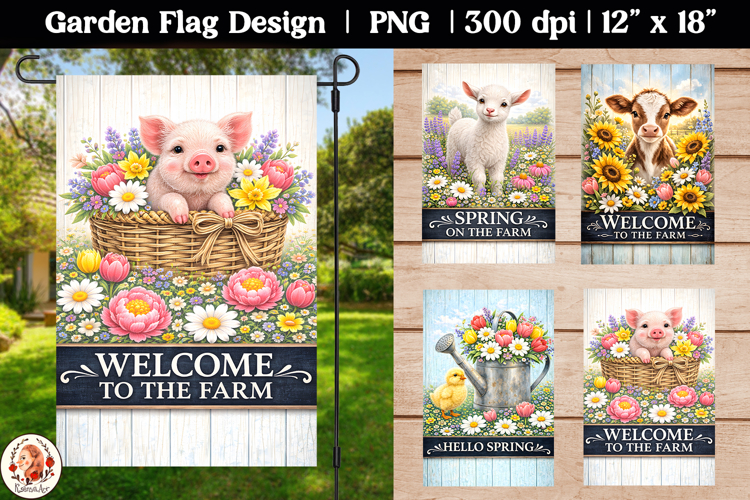 Spring Welcome Farm Garden Flag