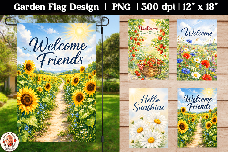 Summer Welcome Sunflower Farm Garden Flag