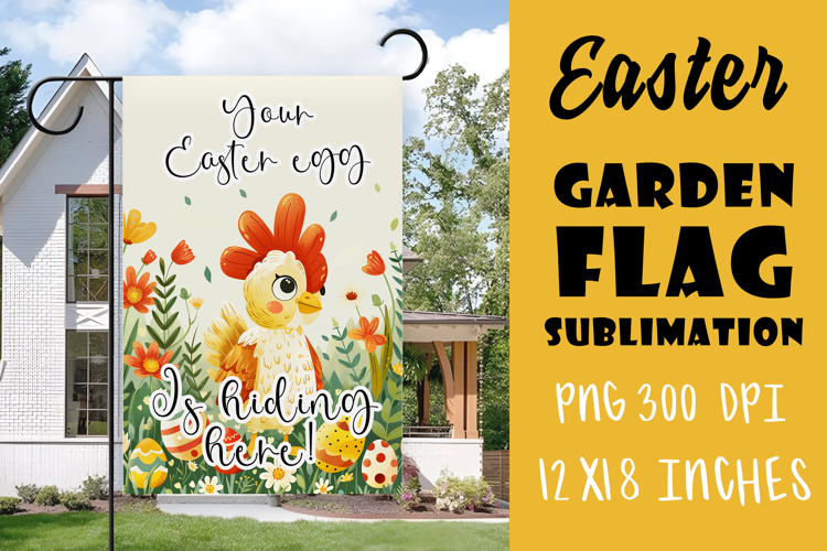 Easter Garden flag sublimation | PNG