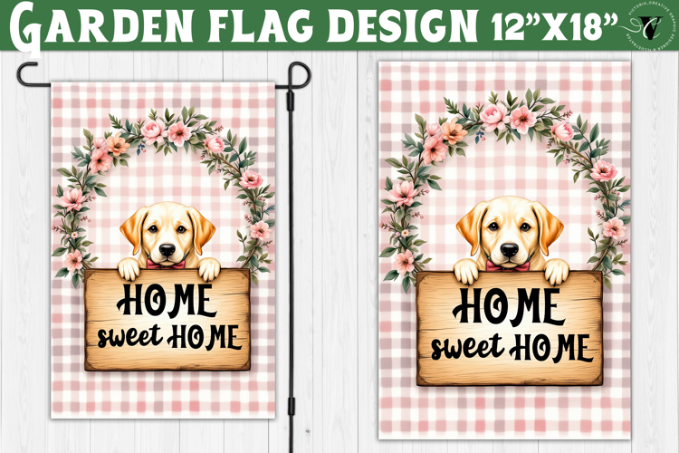 Dog Garden flag | Farmhouse | Home Sweet Home example image 1