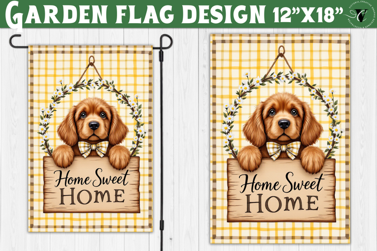 Dog Garden flag | Farmhouse | Home Sweet Home