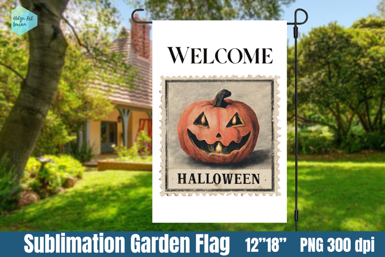 Garden Flag Sublimation designs | Halloween Sublimation