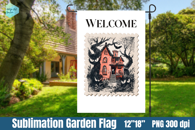 Garden Flag Sublimation designs | Halloween Sublimation