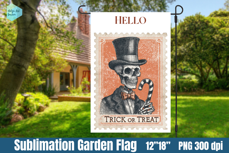 Garden Flag Sublimation designs | Halloween Sublimation