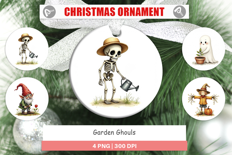 Ornament Watercolor Garden Ghouls