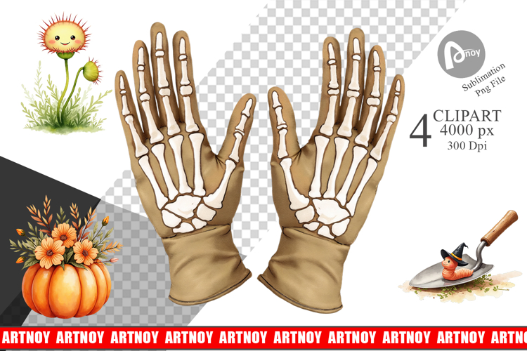 Clipart Watercolor Garden Ghouls