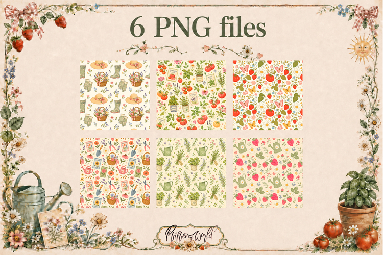 Garden Girl Designs | Cottage Garden Digital Papers