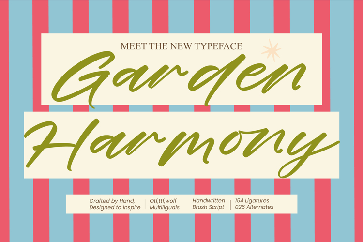 Garden Harmony - Handwritten Brush Script