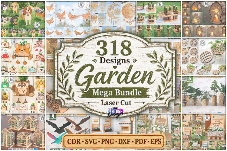 Garden & Outdoor Decor Mega Bundle Laser Cut | Home Decor