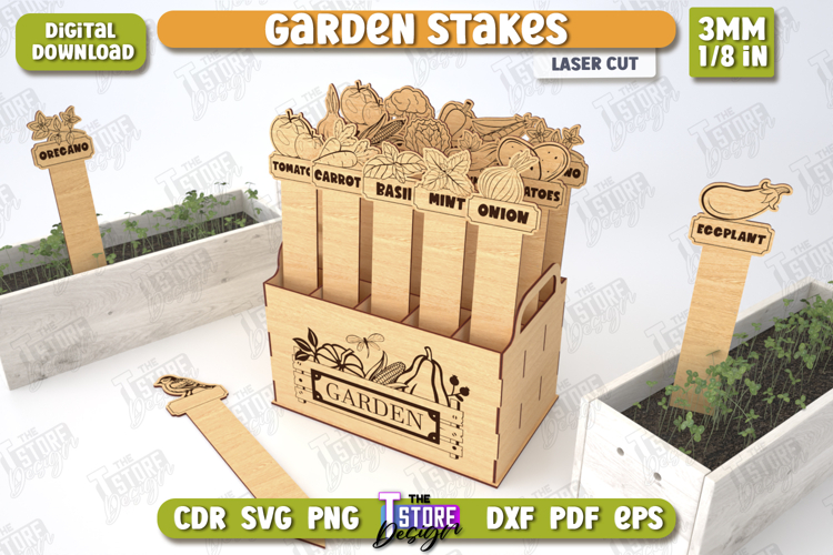 Garden Stakes Laser Cut | Garden Decoration | Plant Marker