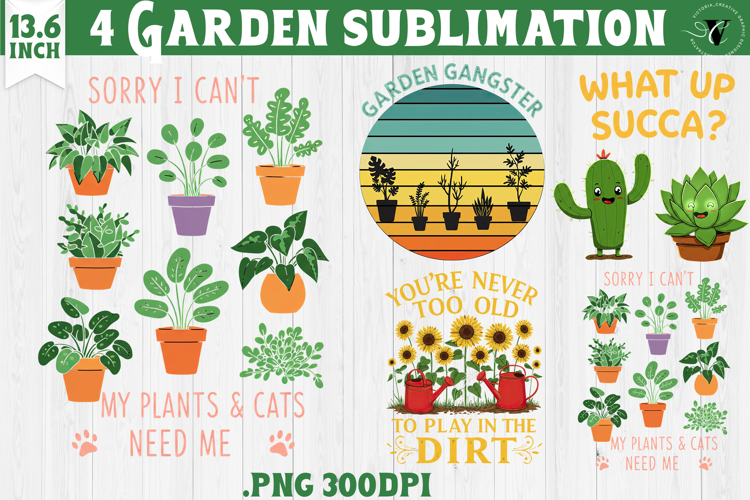 Garden sublimation design | Gardening clipart