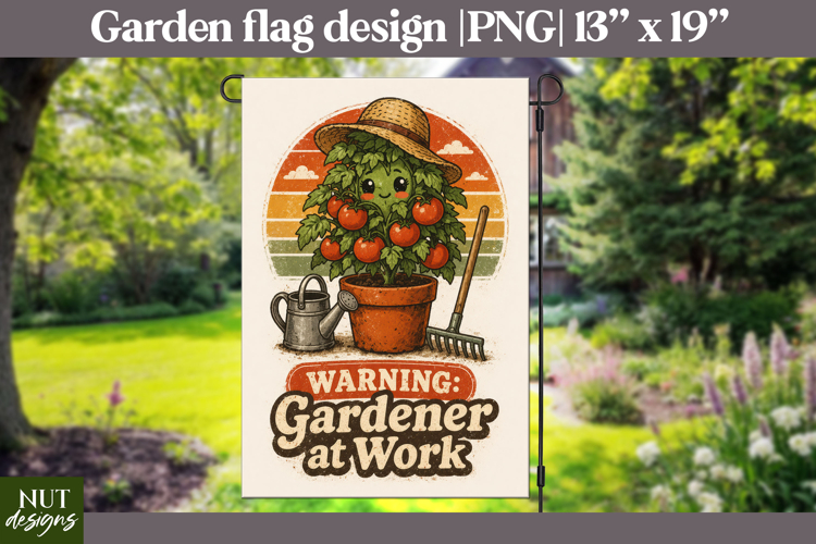 Funny garden flag sublimation Garden quotes Retro Farmhouse