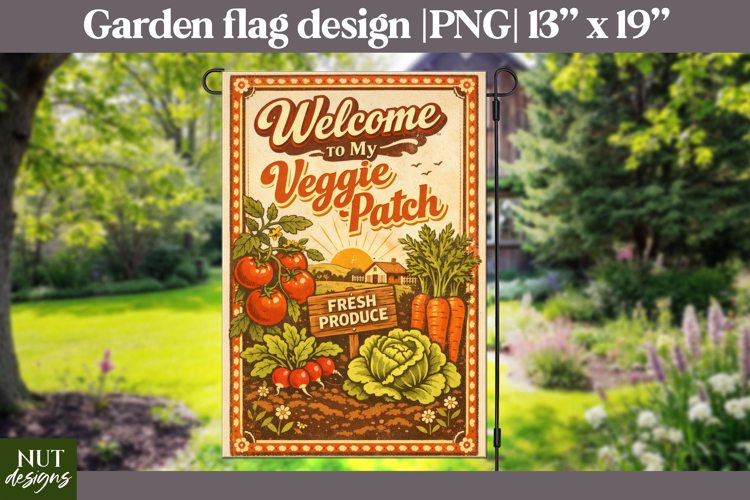 Welcome garden flag Garden quotes Retro garden sign