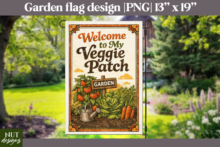 Welcome garden flag Garden quotes Retro garden sign