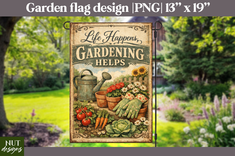Welcome garden flag Vintage Farmhouse decor