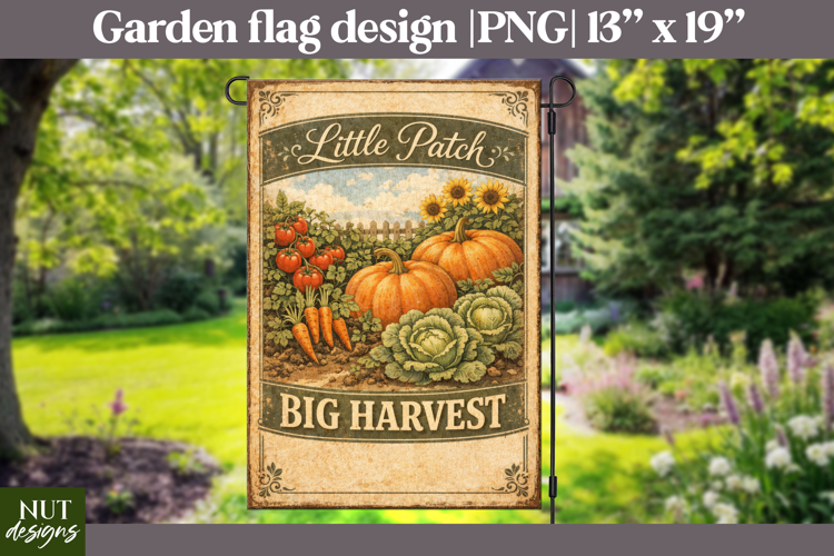 Vintage Harvest Garden flag Autumn Farmhouse decor