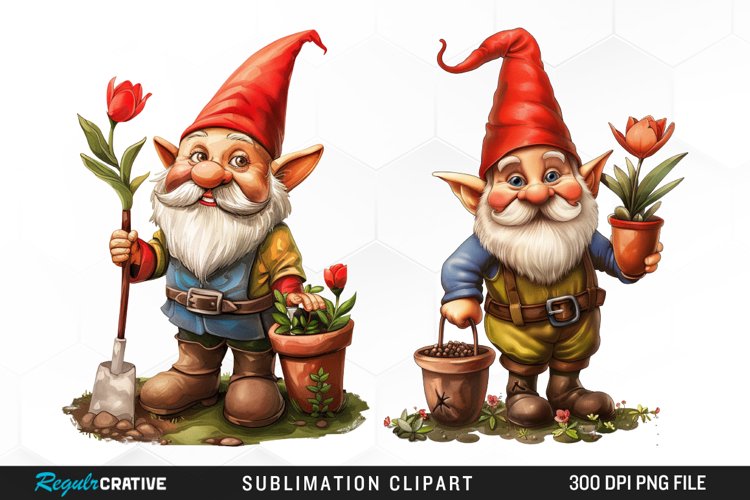 Gardening Gnome Graphics Clipart