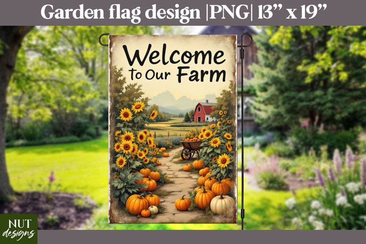 Welcome Farm flag Farmhouse decor