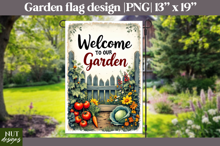Welcome garden flag Farmhouse decor Welcome to Our garden