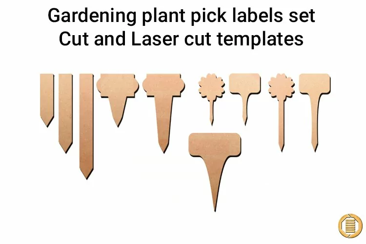 Laser cut plant pick labels Glowforge SVG garden diy crafts
