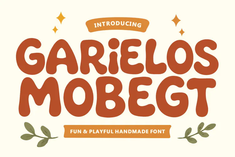 Garielos Mobegt Fun Playful Handmade Display Font