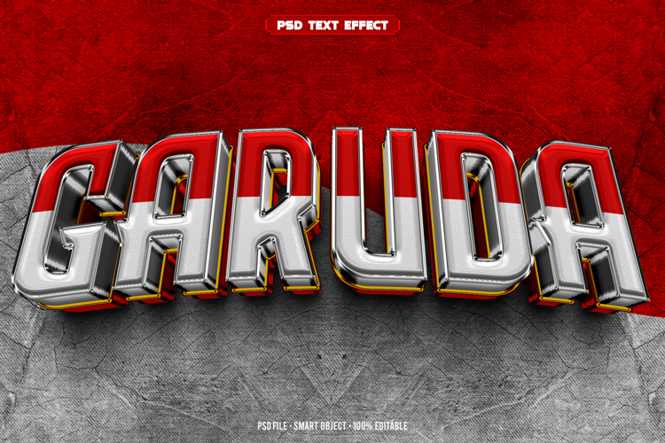 Garuda 3D editable text effect