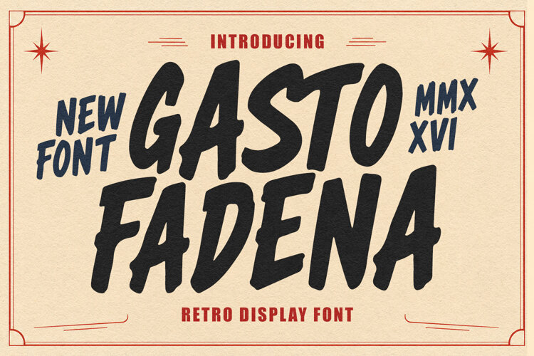 Gasto Fadena Bold Vintage Retro Display Font example image 1