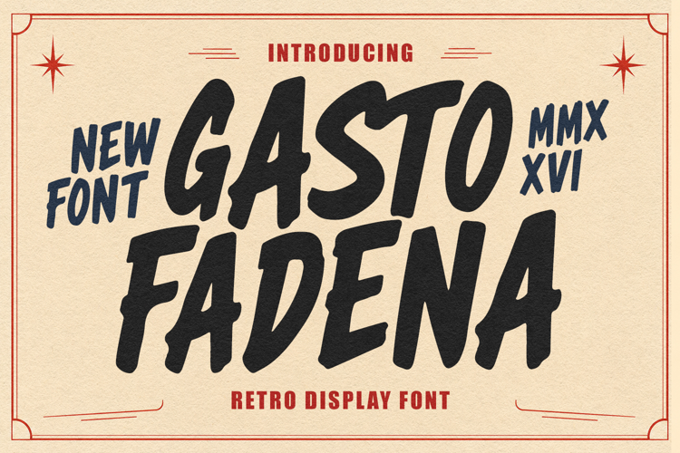 Gasto Fadena Bold Vintage Retro Display Font