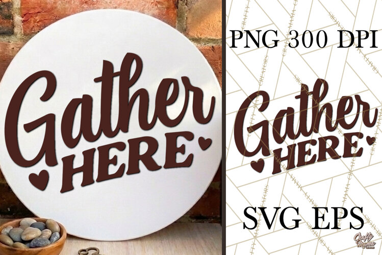 Gather Here SVG Door Sign example image 1