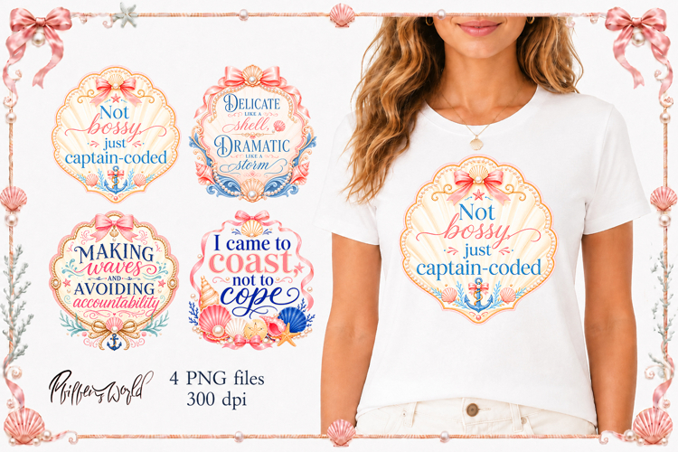Girly Coastal Fishing Quotes PNG | Funny Sayings