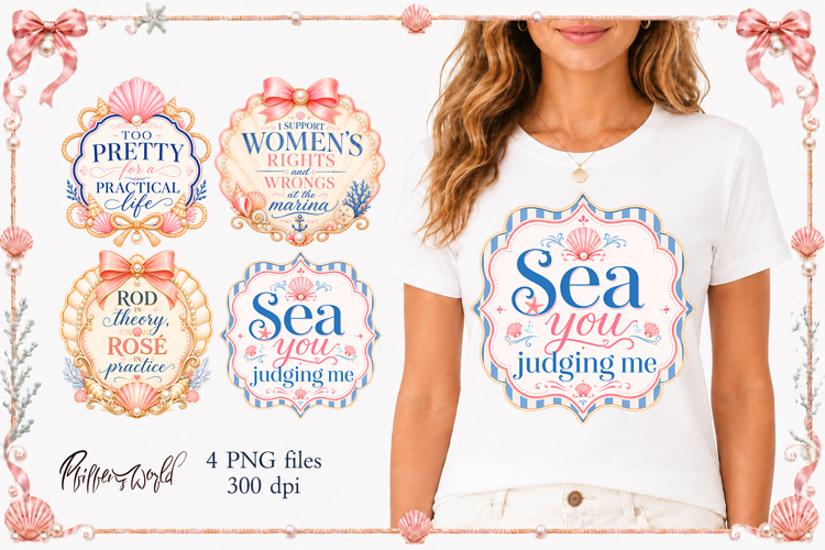 Girly Coastal Funny Quotes PNG | Sarcastic Sayings