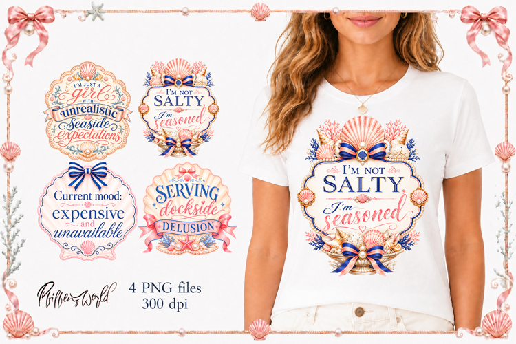 Girly Coastal Funny Quotes PNG | Sarcastic Saying Designs