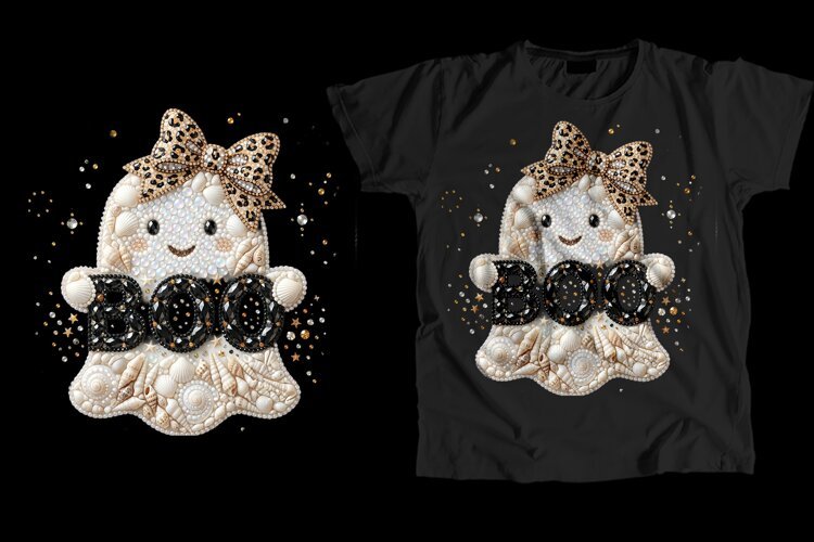 Seashell Ghost Boo T-Shirt Sublimation PNG