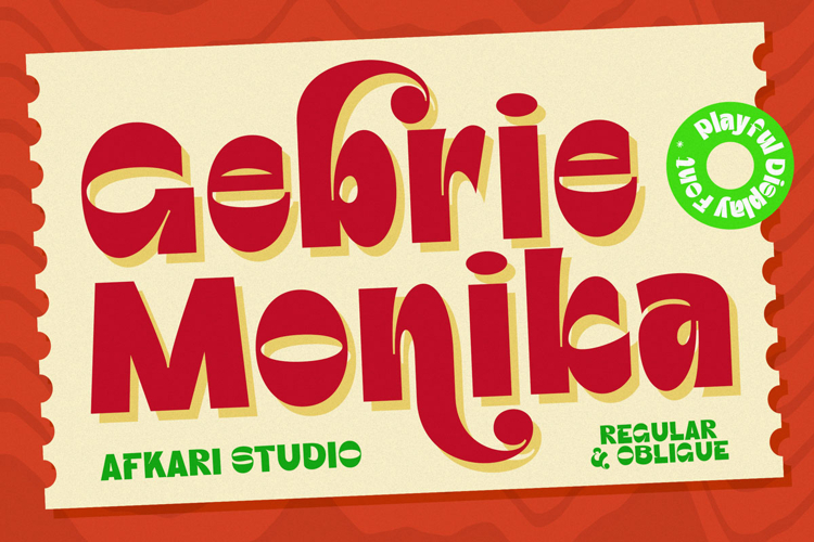 Gebrie Monika - Modern Display Sans Typeface