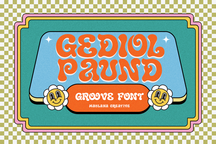 Gediol Paund Groovy Retro Font