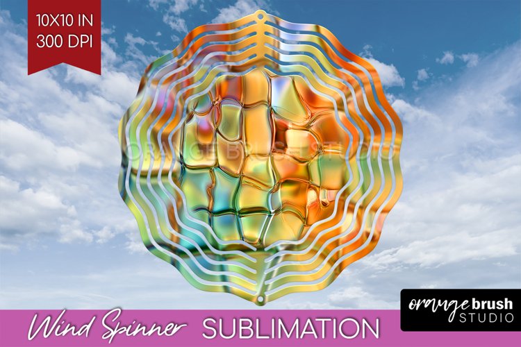 Gem Wind Spinner Sublimation PNG - Crystal Round Template