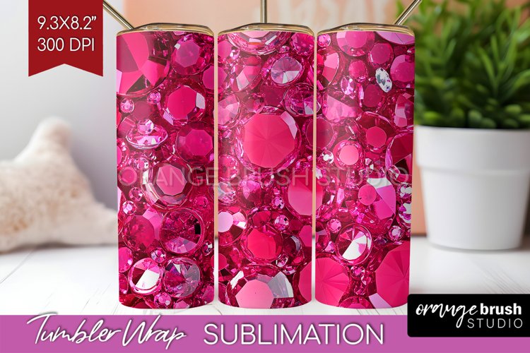 Gem Tumbler Wrap - Crystal Tumbler PNG Sublimation