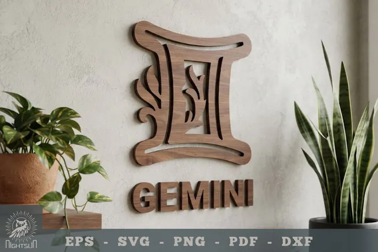 Gemini Zodiac Lasercut Wall Decor