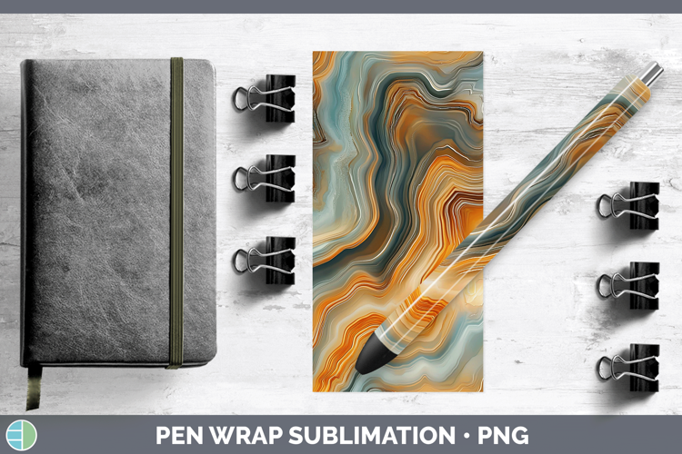 Gems Agate Pen Wrap Sublimation Pen Designs